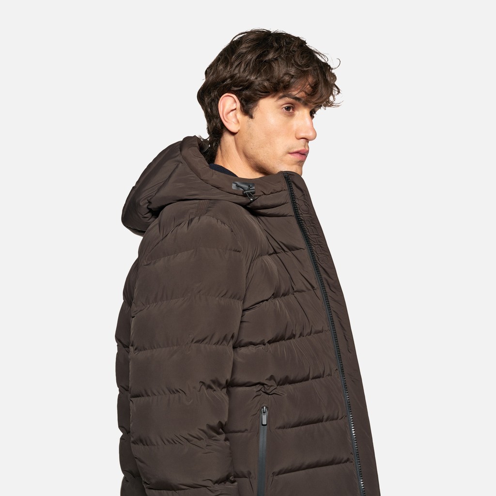 Short down jacket SPHERICA MAN Coffee Bean - image number 3 | GEOX