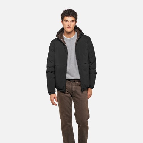 Piumino corto SPHERICA UOMO Marrone/Nero | GEOX