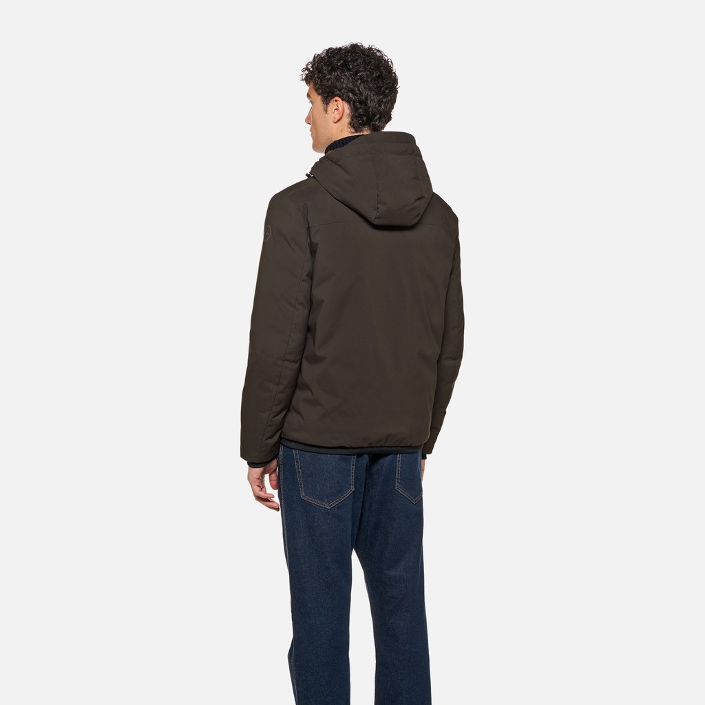 Short down jacket SPHERICA MAN Pumpkin spice/Coffee - image number 2 | GEOX