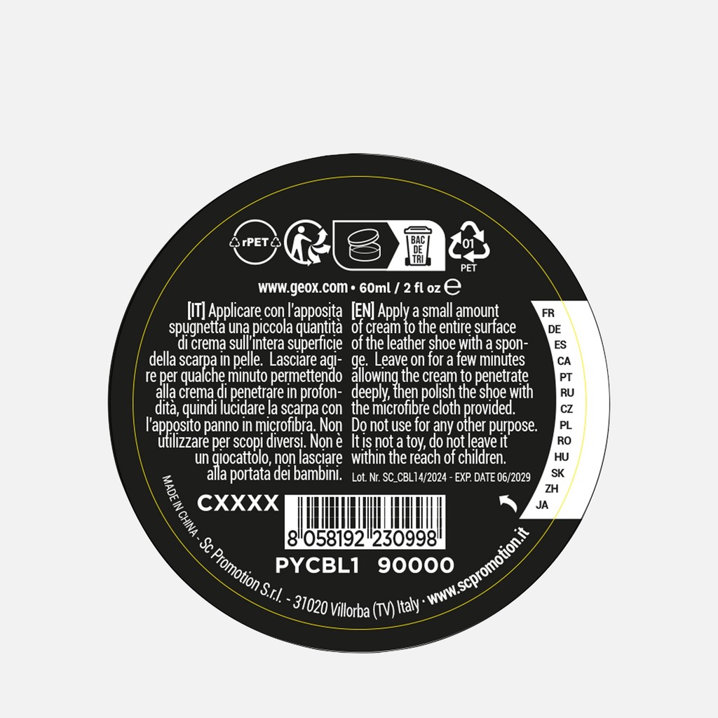 Shoe polish 1 BLACK SHOE CREAM Neutral - image number 2 | GEOX