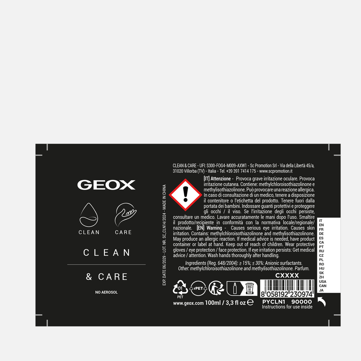 1 cleaning spray — neutral