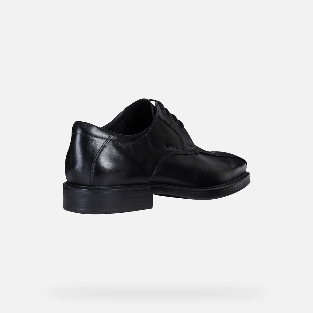 Geox® BRANDOLF A: Leather Shoes black Man | Geox®