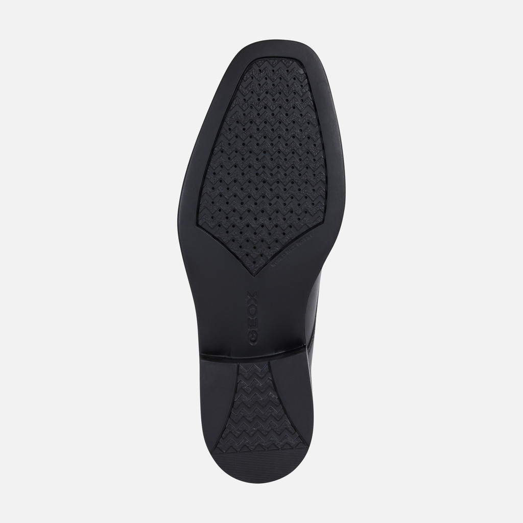 Geox® BRANDOLF A: Leather Shoes black Man | Geox®