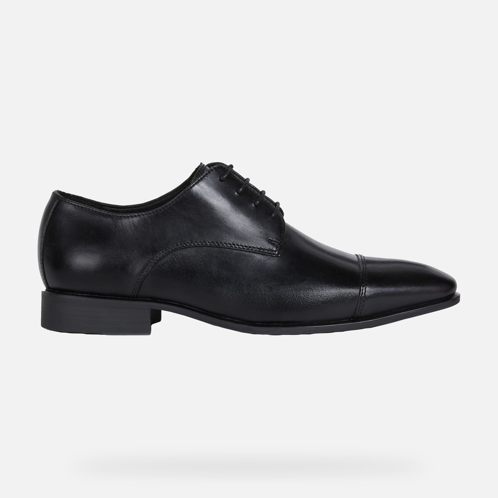 Geox® HIGH LIFE: Men's Black Leather Shoes | Geox ® Online Store