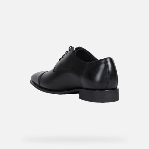 Geox® HIGH LIFE: Men's Black Leather Shoes | Geox ® Online Store
