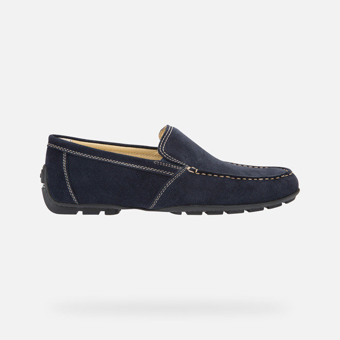 Suede loafers MONER MAN Blue | GEOX