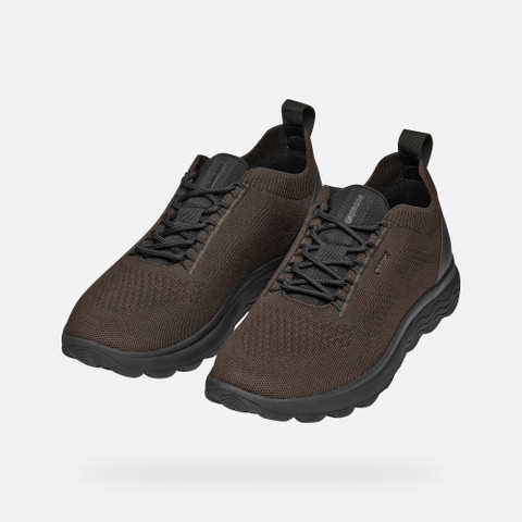 Fabric sneakers SPHERICA MAN Brown/Black - image number 8 | GEOX