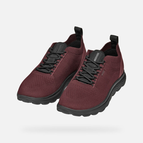 Fabric sneakers SPHERICA MAN Wine/Black - image number 8 | GEOX