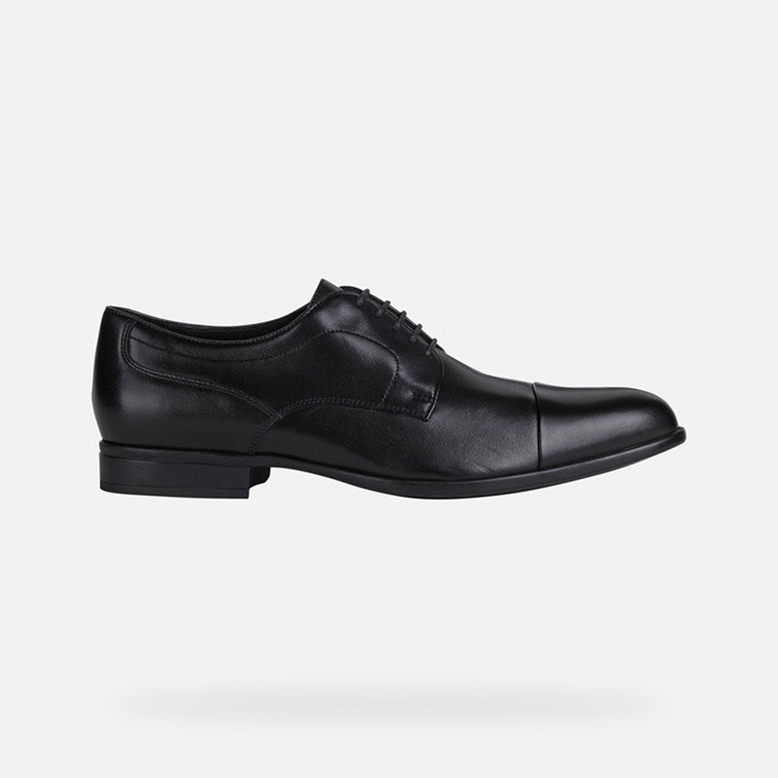 Leather shoes IACOPO MAN Black | GEOX