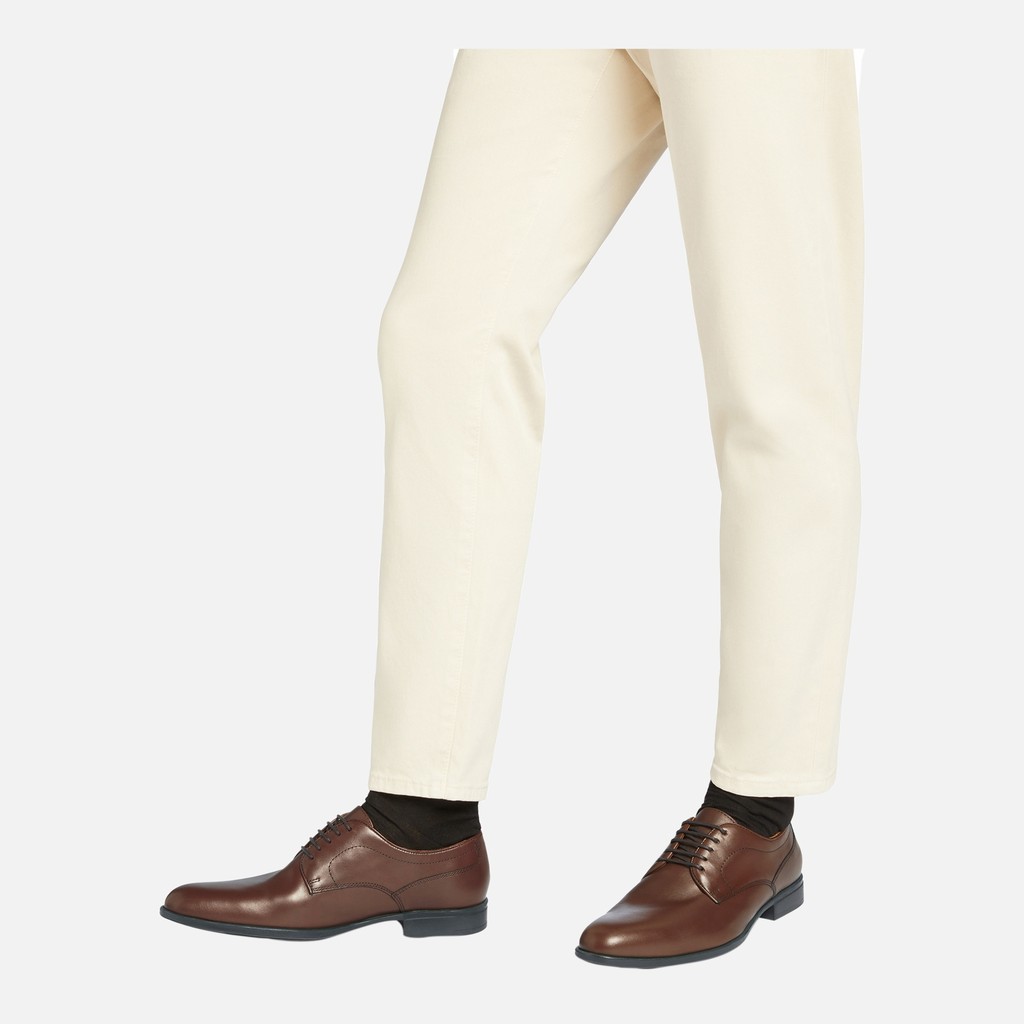 Leather shoes IACOPO MAN Cognac - image number 1 | GEOX