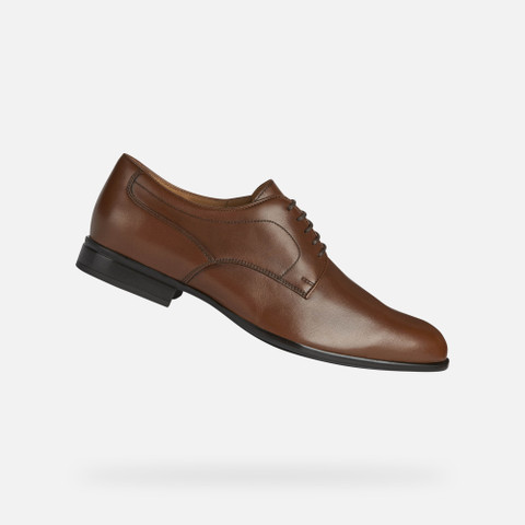 Geox® IACOPO: Men's cognac Special Occasion Shoes | Geox®