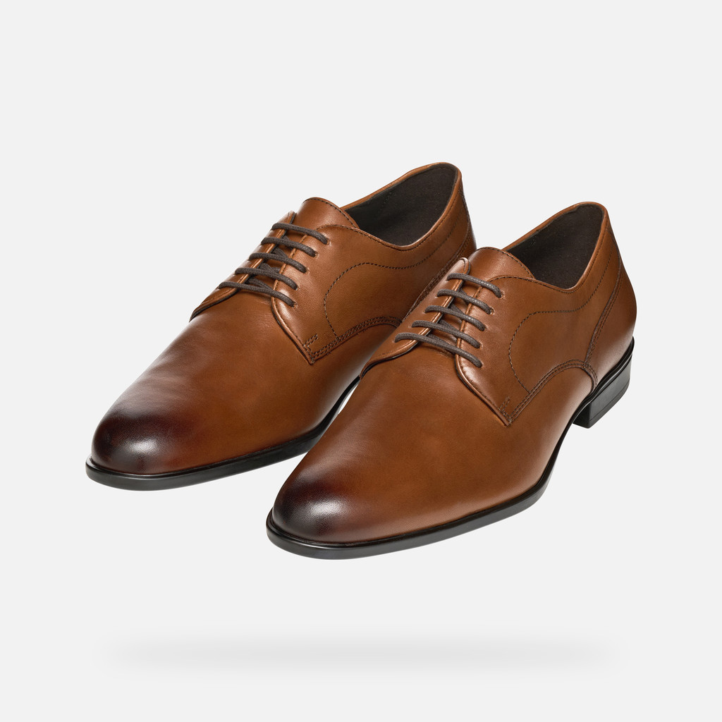 Leather shoes IACOPO MAN Cognac - image number 8 | GEOX
