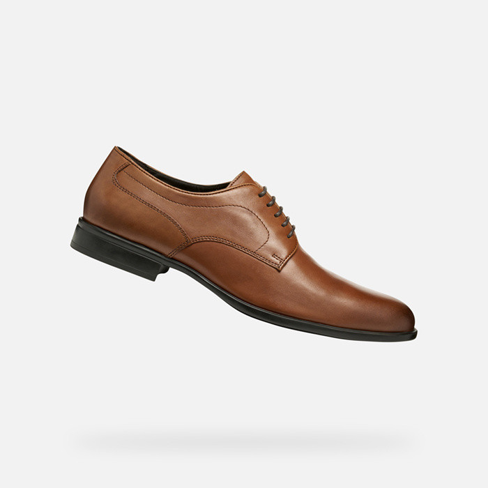 Leather shoes IACOPO MAN Cognac | GEOX