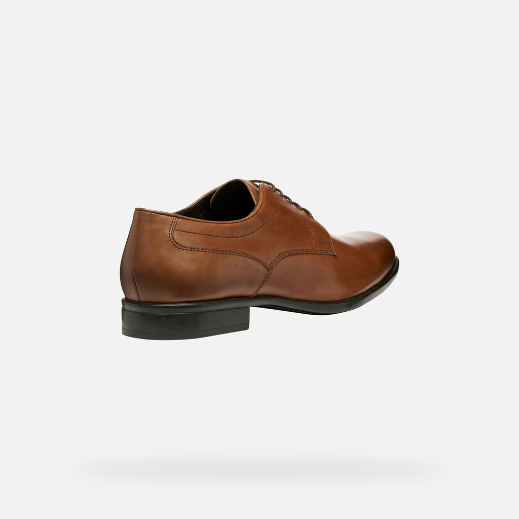 Leather shoes IACOPO MAN Cognac - image number 4 | GEOX