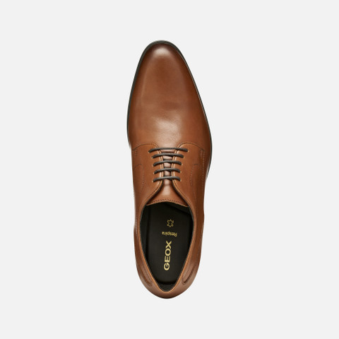 Leather shoes IACOPO MAN Cognac - image number 5 | GEOX