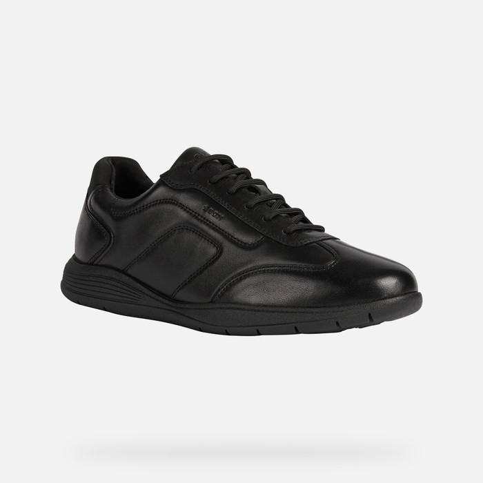 Geox® EC2: Zapatos De Piel Negros Hombre | Geox®
