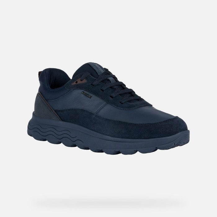 Geox® SPHERICA E: Navyblaue Niedrige Sneakers Herren | Geox®