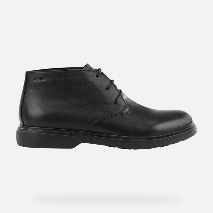 Geox® OTTAVIO: Men's Black Desert Boots | FW22 Geox®