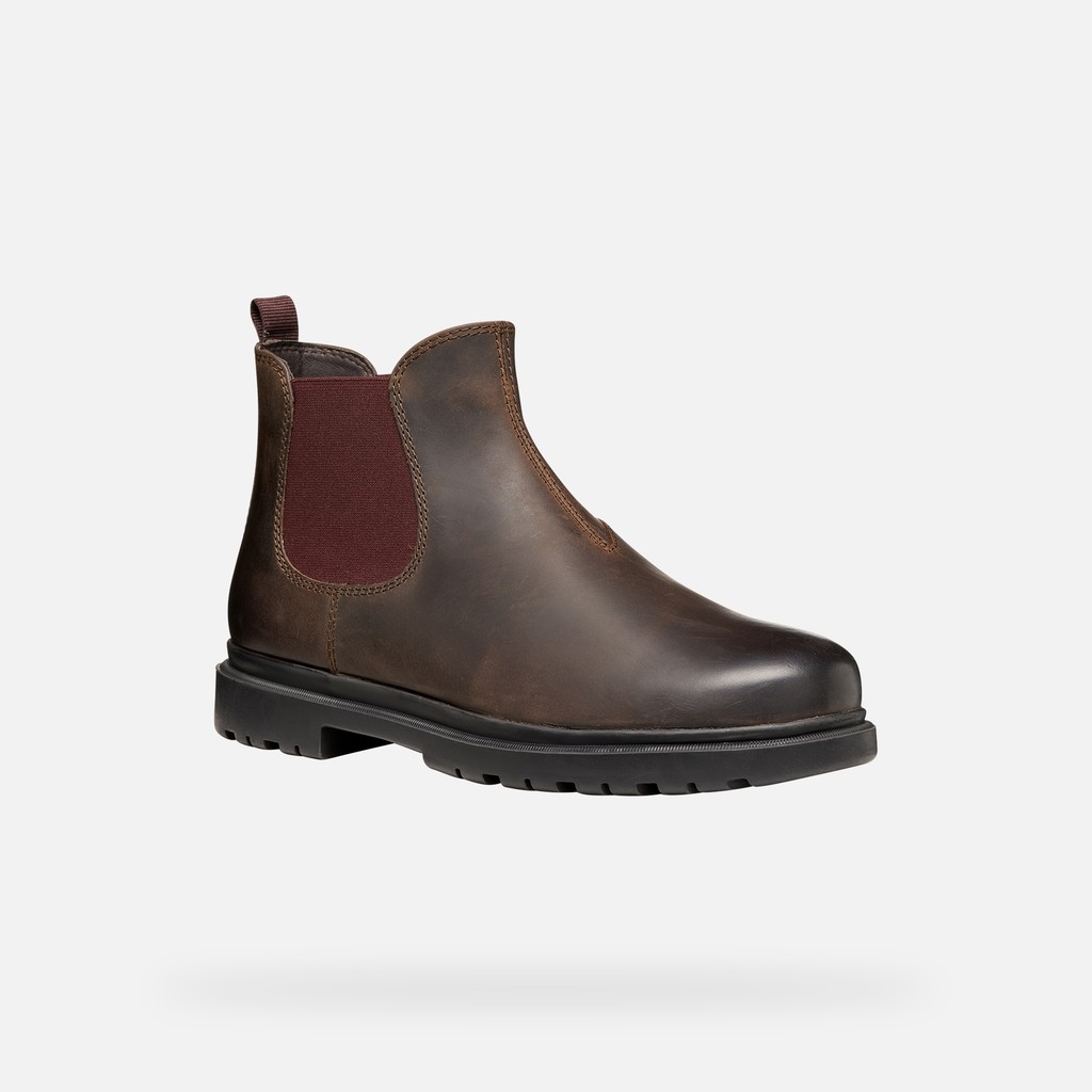 Chelsea boots ANDALO MAN Coffee/Burgundy - image number 2 | GEOX