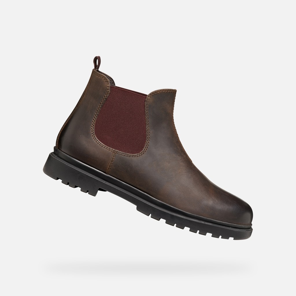 Chelsea boots ANDALO MAN Coffee/Burgundy - image number 0 | GEOX