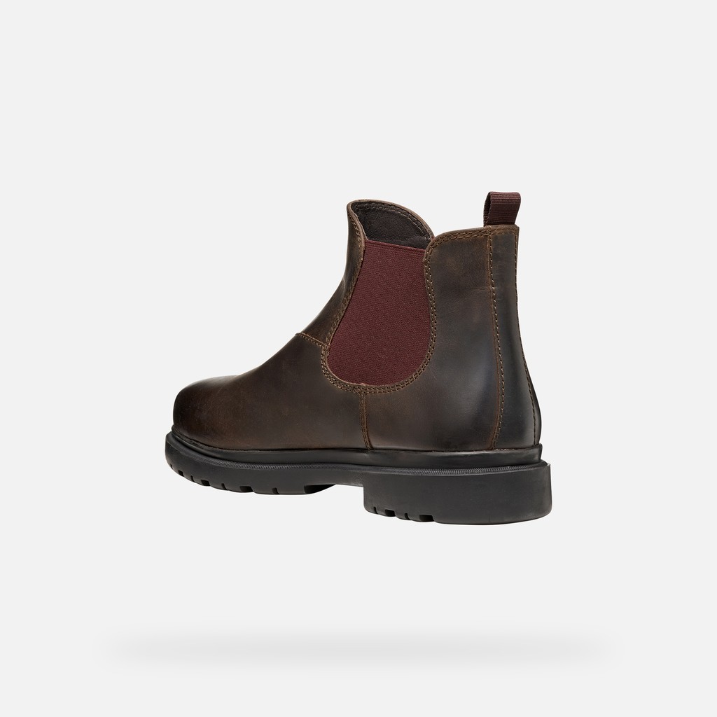 Chelsea boots ANDALO MAN Coffee/Burgundy - image number 3 | GEOX