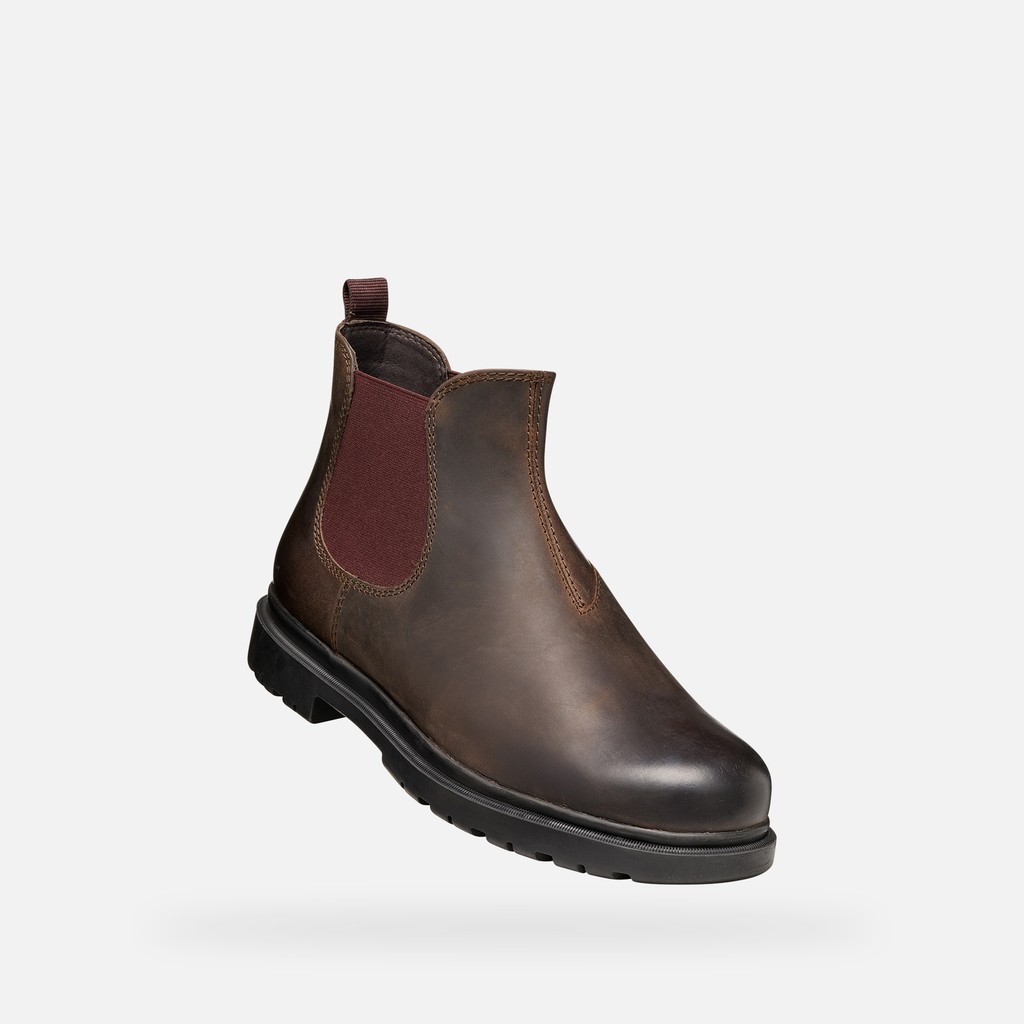 Chelsea boots ANDALO MAN Coffee/Burgundy - image number 4 | GEOX