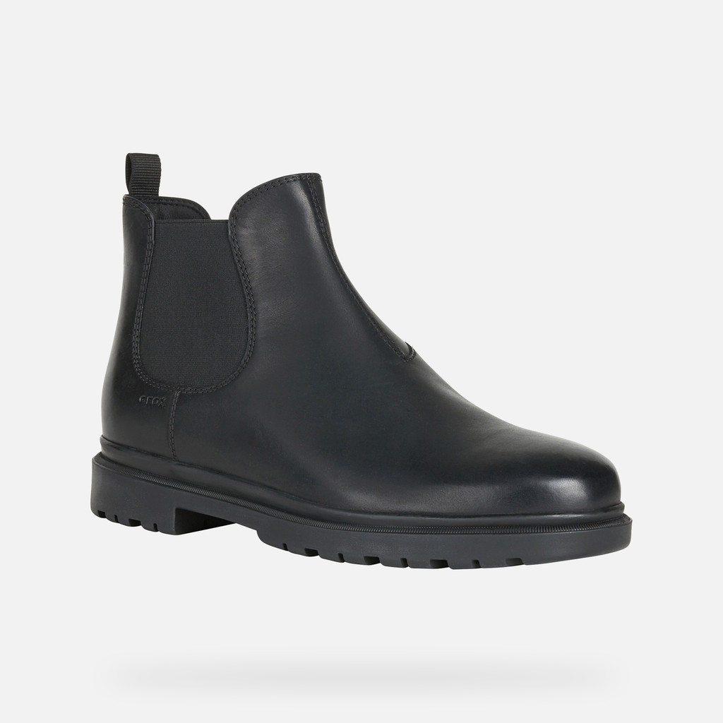 Geox® ANDALO: Men's Black Chelsea Ankle Boots | Geox® Online