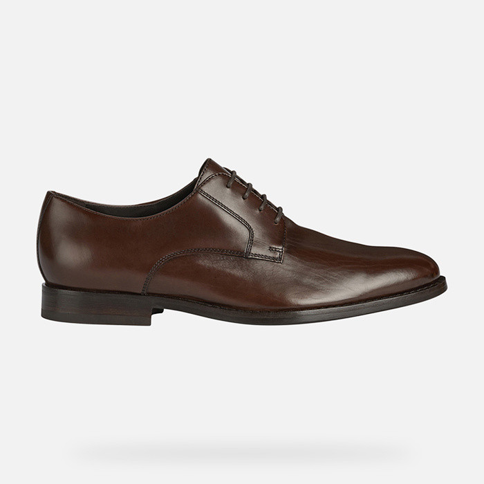 Leather shoes HAMPSTEAD MAN Dark Brown | GEOX