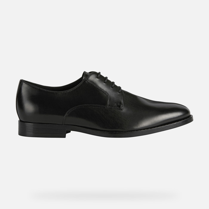 Aanvulling Door naaimachine Geox® HAMPSTEAD B: Leather Shoes black Man | Geox®