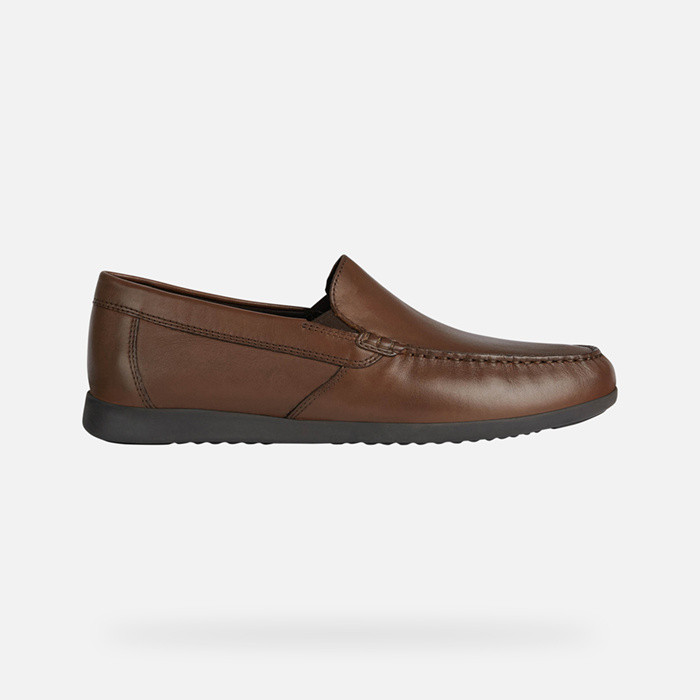 Leather loafers SILE 2 FIT MAN Light Brown | GEOX