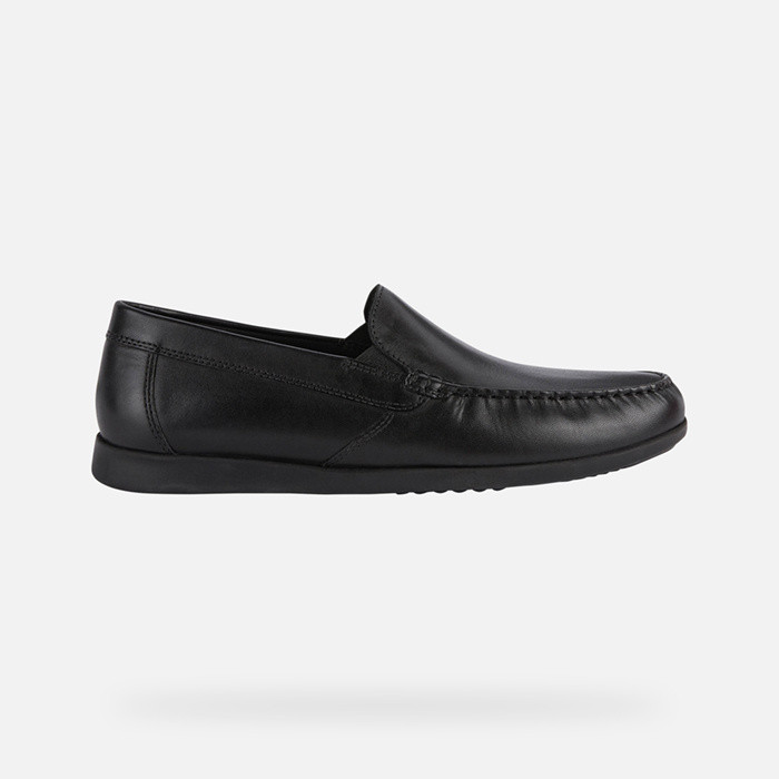 Leather loafers SILE 2 FIT MAN Black | GEOX