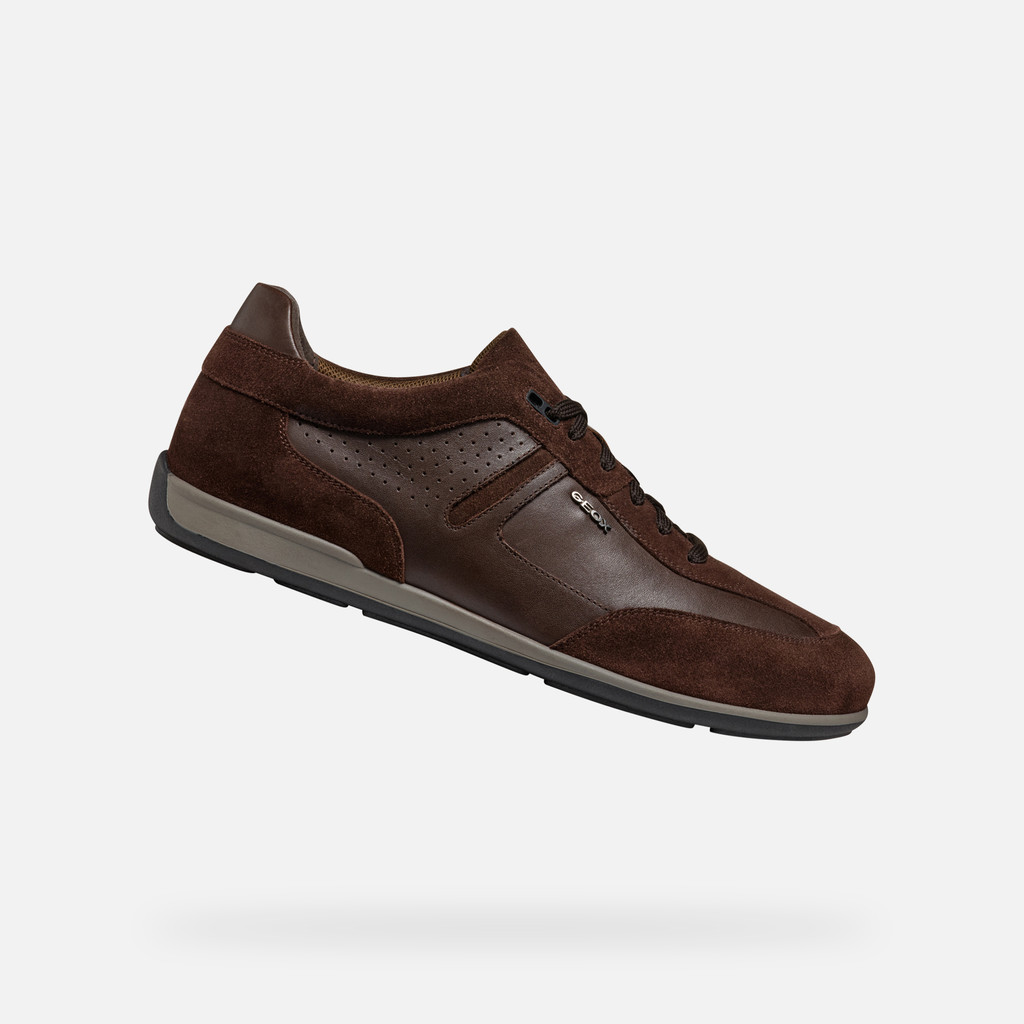 Geox IONIO MAN Dark Coffee Low Top Sneakers Geox