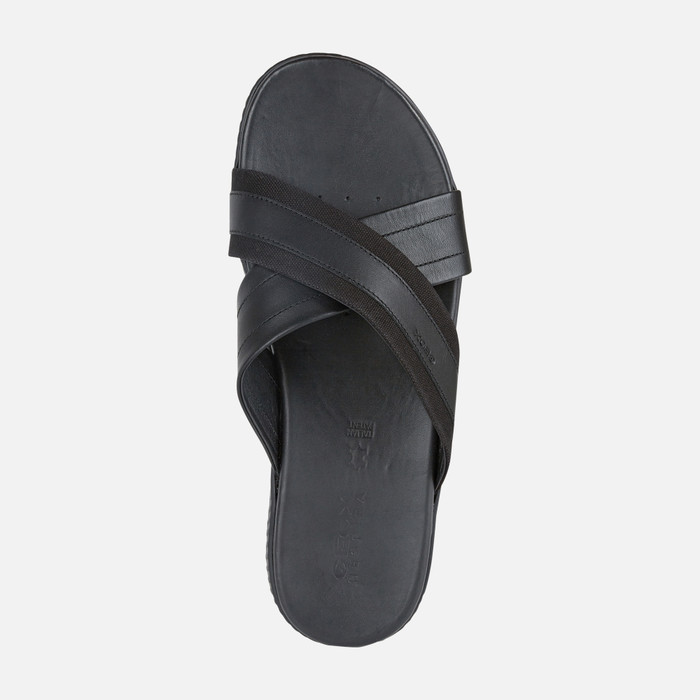 Geox® SIROLO Man: Black Sandals | Geox®