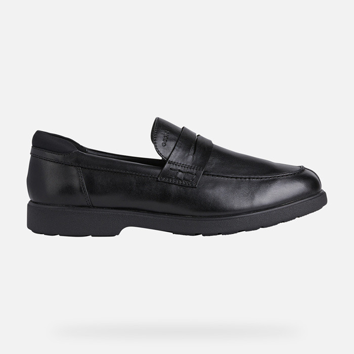 Leather loafers SPHERICA EC11 WIDE MAN Black | GEOX