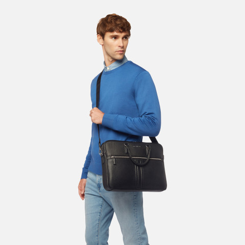 Geox® DAMIEN: Men's Black Work Bag | FW22 Geox®