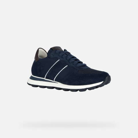 Geox® SPHERICA VSERIES: Men's navy Low Top Sneakers | Geox®