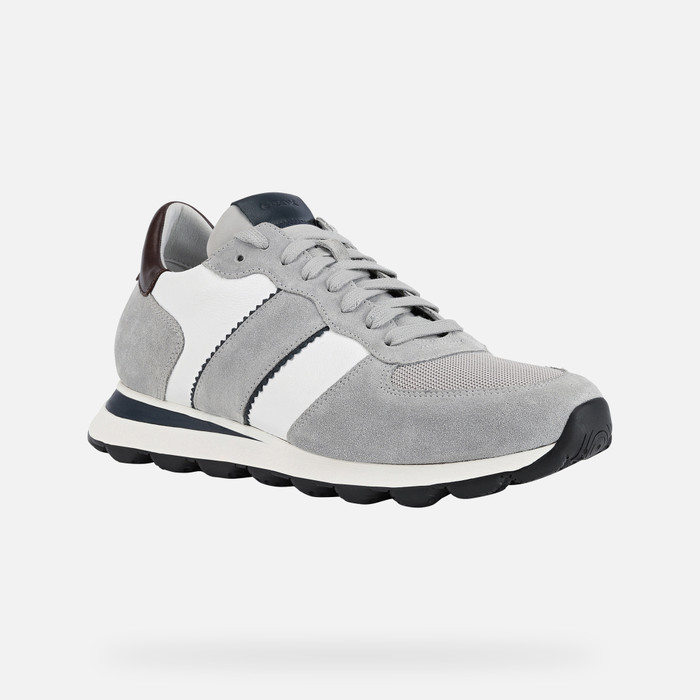 Geox® SPHERICA VSERIES: Men's Grey Low Top Sneakers | Geox®