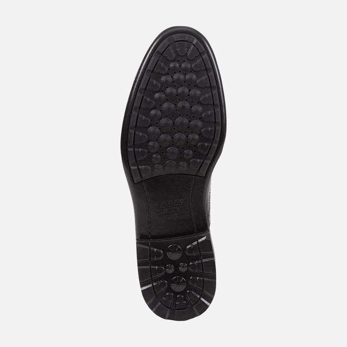 Geox® WALK PLEASURE E: Leather Shoes black Man | Geox®