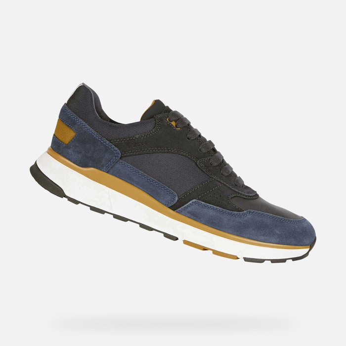 Geox® DOLOMIA: Men's Airforce Blue Low Top Sneakers | Geox®
