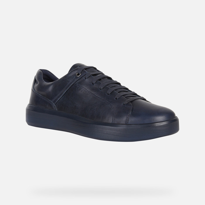 Geox® VELLETRI: Men's Navy Low Top Sneakers | Geox®