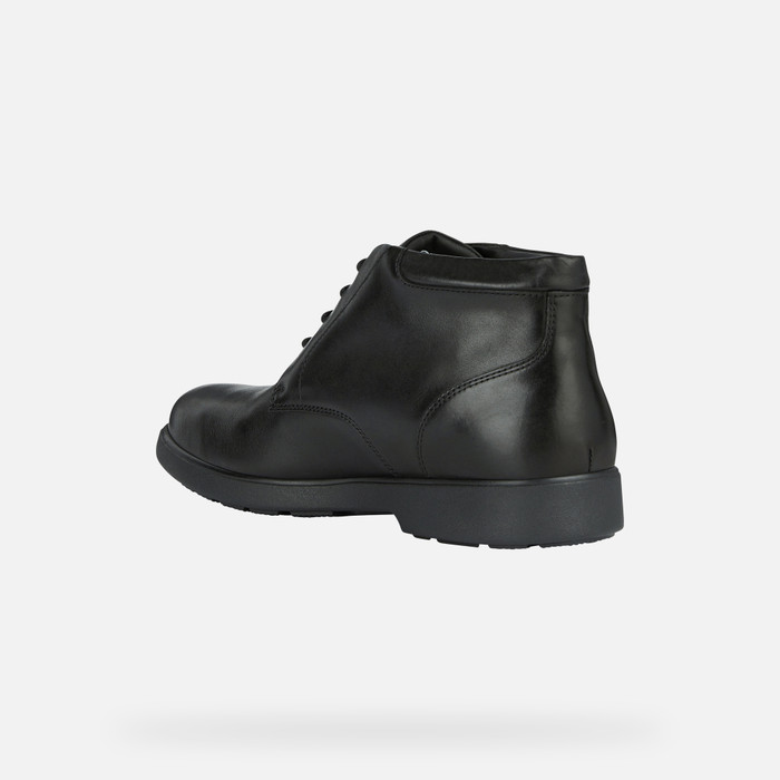 Geox® SPHERICA EC11 WIDE: Men's Black Ankle Boots | Geox®