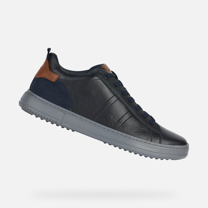 Geox® LEVICO: Men's Navy blue Low Top Sneakers | Geox® FW22