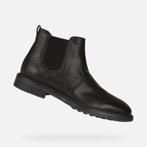 Geox® AURELIO: Men's Black Chelsea Ankle Boots | FW22 Geox®