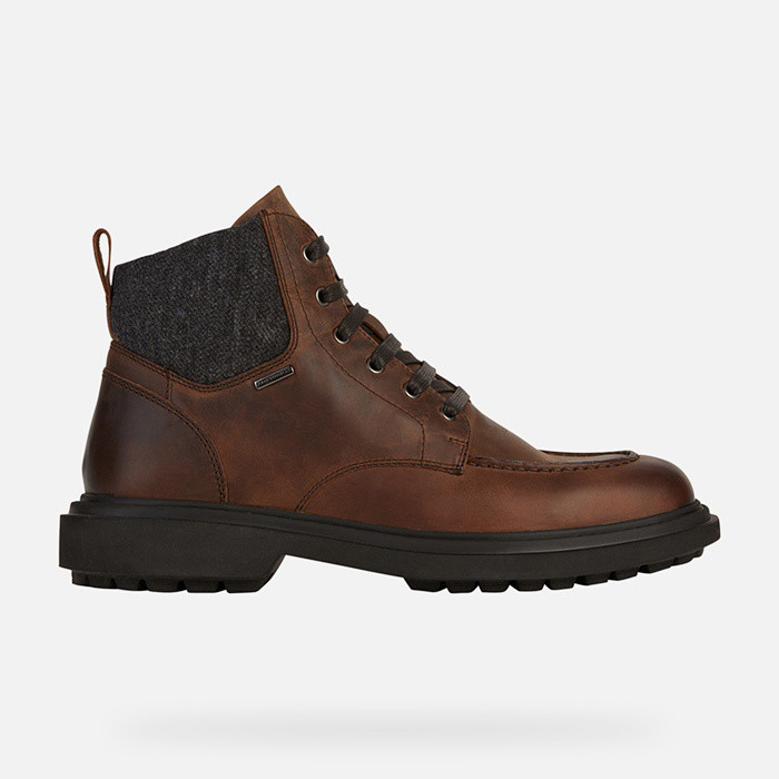 Leather ankle boots FALORIA ABX MAN Coffee | GEOX