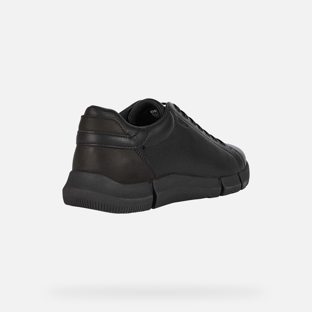 Geox® ADACTER: Men's Black Low Top Sneakers | FW22 Geox®