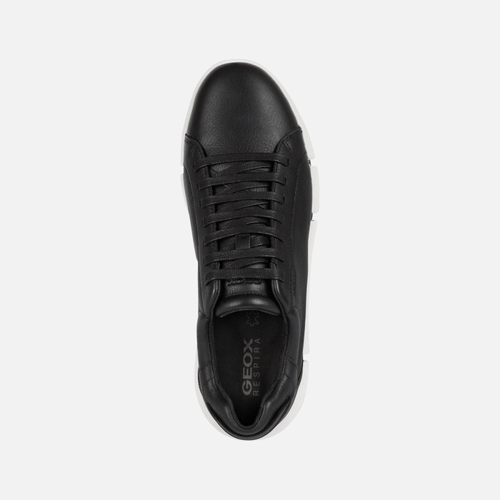 Geox® ADACTER: Men\'s Black Low Top Sneakers | Geox® SS23