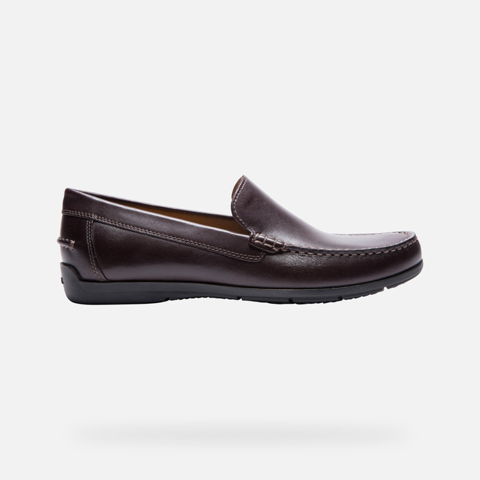beet Necklet domesticeren Geox® SIRON: Men's Coffee Leather Loafers | Geox ® Online Store