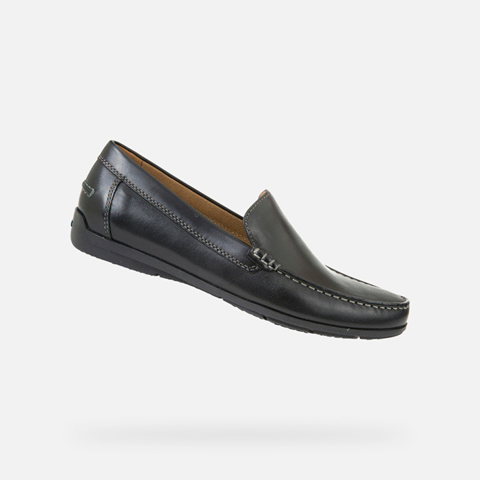Leather loafers SIRON MAN Black | GEOX