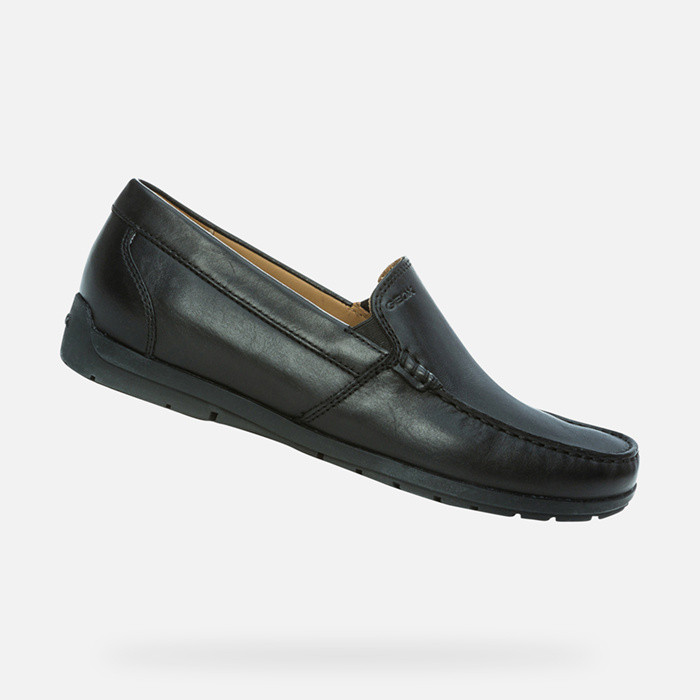 Mocassins de couro SIRON W HOMEM Preto | GEOX