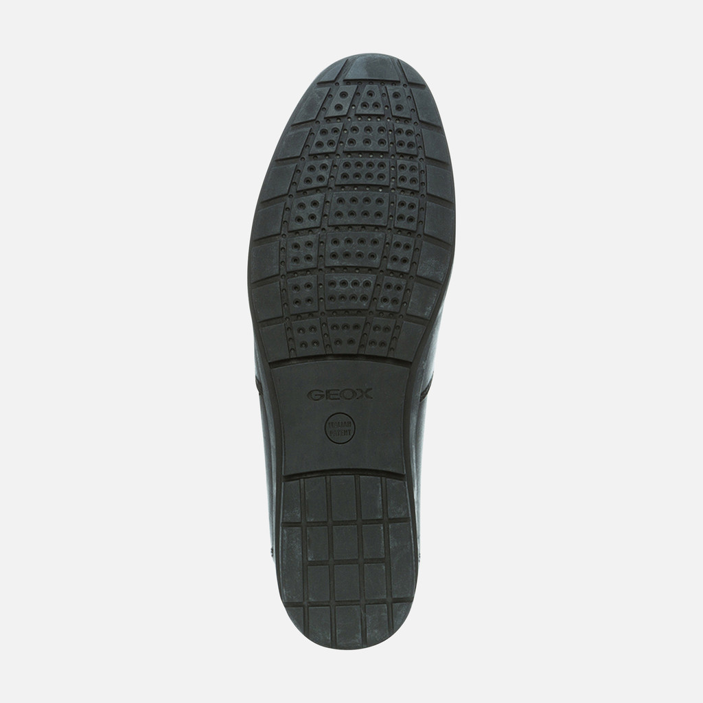 Geox® SIRON W C: Leather Loafers black Man | Geox®